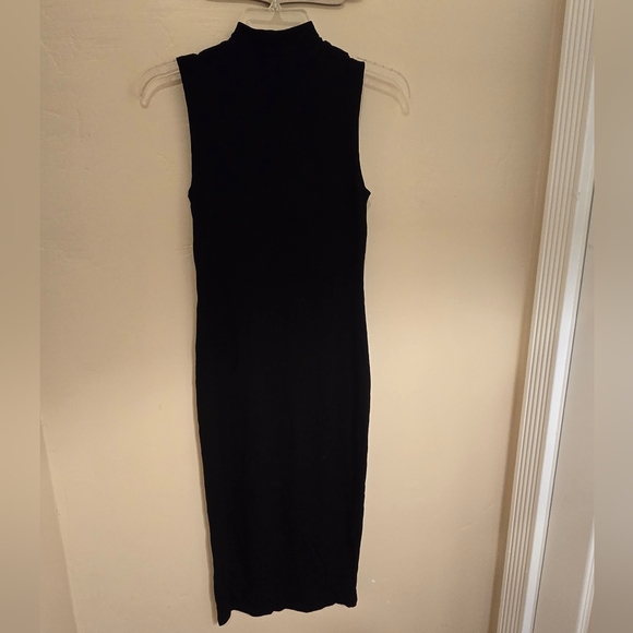 Black. Ribbed Midi Dress Size Small by Fashion Nova Rydell Midi Dress - Picture 3 of 9
